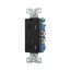 Residential Duplex Receptacle, #14-10 Awg 15A 125V, Side & Push, Black, TR1107-9BK