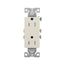 Residential Duplex Receptacle, #14-10 Awg 15A 125V, Side, Push, Light Almond Auto-Grounding, TR1107-9LA