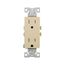 Residential Duplex Receptacle, #14-10 Awg 15A 125V, Ivory Auto-Grounding, TR1107-9V