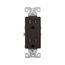Residential Duplex Receptacle, #14-10 Awg 15A 125V, Side & Push, Brown, TR1107B-BOX