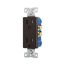 Residential Duplex Receptacle, #14-10 Awg 15A 125V, Side & Push, Brown, TR1107B-BOX