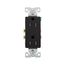 Residential Duplex Receptacle, #14-10 Awg 15A 125V, Side & Push, Black, TR1107BKBXSP