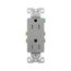 Residential Duplex Receptacle, #14-10 Awg 15A 125V, Side & Push, Gray, TR1107GY-BOX