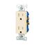 Residential Duplex Receptacle, #14-10 Awg 15A 125V, Light Almond Tamper-Resistant, TR1107LA