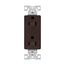 Receptacle, 15A, 125V,Two-Pole, Thermoplastic, Brown, TR1107RB-SP-L