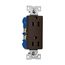 Receptacle, 15A, 125V,Two-Pole, Thermoplastic, Brown, TR1107RB-SP-L