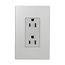 Receptacle, 15A, 125V,Two-Pole, Thermoplastic, White, TR1107SG-SP-L