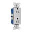 Receptacle, 15A, 125V,Two-Pole, Thermoplastic, White, TR1107SG-SP-L