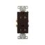 Residential Duplex Receptacle, #14-10 Awg 20A 125V, Side Wire, Brown, Impact-Resistant, Pvc Body, TR1307B-BOX