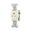 Commercial Single Receptacle, #14-10 Awg 20A 125V, Side, Almond, Pvc Body, 5-20R, 2-Pole 3-Wire, TR1877A-BXSP