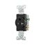 Commercial Single Receptacle, #14-10 Awg 20A 125V, SideWire, Black, Impact-Resistant, TR1877BKBXSP