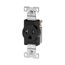 Commercial Single Receptacle, #14-10 Awg 20A 125V, SideWire, Black, Impact-Resistant, TR1877BKBXSP