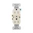 Residential Duplex Receptacle, #14-10 Awg 15A 125V, Light Almond Auto Grounding, TR270-9LA