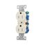 Residential Duplex Receptacle, #14-10 Awg 15A 125V, Light Almond Auto Grounding, TR270-9LA