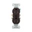 Residential Duplex Receptacle, #14-10 Awg 15A 125V, SideAnd Push, Brown, TR270B