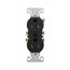 Residential Duplex Receptacle, #14-10 Awg 15A 125V, SideAnd Push, Black, TR270BK