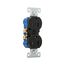 Residential Duplex Receptacle, #14-10 Awg 15A 125V, SideAnd Push, Black, TR270BK