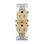 Residential Duplex Receptacle, #14-10 Awg 15A 125V, SideAnd Push, Ivory, Impact-Resistant, TR270V-BOX