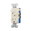 Commercial Combo Switch, Neon Pilot, #14-#12 Awg 15A 120V Switch, 125V Recept, Light Almond, TR274LA