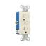 Commercial Combo Switch, Neon Pilot, #14-#12 Awg 15A 120V Switch, 125V Recept, Light Almond, TR274LA