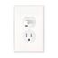 Commercial Combo Switch, Auto-Grnd, Neon Pilot, #14-#12 Awg 15A 120V Switch, 125V Recept, White, TR274W