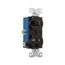 Commercial Combo Switch,Auto-Grnd, #14-#12Awg 20A, 20A Recept, 120V Switch, 125V Recept, Black, TR291BK