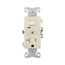 Commercial Combo Switch,Auto-Grnd, #14-#12Awg 120V Switch, 125V Recept, LightAlmond, TR291LA
