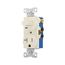Commercial Combo Switch,Auto-Grnd, #14-#12Awg 120V Switch, 125V Recept, LightAlmond, TR291LA