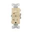 Commercial Combo Switch,Auto-Grnd, #14-#12Awg 20A, 20A Recept, 120V Switch, 125V Recept, Ivy, TR291V
