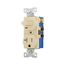 Commercial Combo Switch,Auto-Grnd, #14-#12Awg 20A, 20A Recept, 120V Switch, 125V Recept, Ivy, TR291V