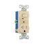 Commercial Combo Switch,Auto-Grnd, #14-#12Awg 20A, 20A Recept, 120V Switch, 125V Recept, Ivy, TR291V