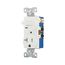 Commercial Combo Switch,Auto-Grnd, #14-#12Awg 20A, 20A Recept, 120V Switch, 125V Recept, White, TR291W