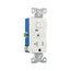 Commercial Combo Switch,Auto-Grnd, #14-#12Awg 20A, 20A Recept, 120V Switch, 125V Recept, White, TR291W