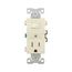 Commercial Combo Switch, Auto-Grnd, #14-#12 Awg 15A, 120V Switch, 125V Recept, Almd, 3-Way, TR293A