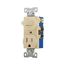 Commercial Combo Switch, Auto-Grnd, #14-#12 Awg 15A, 120V Switch, 125V Recept, Ivy, 3-Way, TR293V