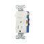 Commercial Combo Switch, Auto-Grnd, #14-#12 Awg 15A, 120V Switch, 125V Recept, White, 3-Way, TR293W
