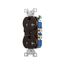 Residential Duplex Receptacle, #14-10 Awg 20A 125V, SideWire, Brown, Impact-Resistant, Pvc Body, TR370B-BOX