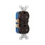 Residential Duplex Receptacle, #14-10 Awg 20A 125V, SideWire, Brown, Impact-Resistant, Pvc Body, TR370B-BOX