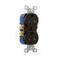 Residential Duplex Receptacle, #14-10 Awg 20A 125V, SideWire, Black, Impact-Resistant, Pvc Body, TR370BK-BOX