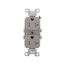 Residential Duplex Receptacle, #14-10 Awg 20A 125V, SideWire, Gray, Impact-Resistant, Pvc Body, TR370GY-BOX