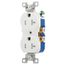 Residential Grade Tamper-Resistant Flush Duplex Receptacle, 20A, 2P, 3W, NEMA  5-20R, Side Wire - White (125V)