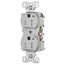 Arrow HartIndustrial Duplex Receptacle, Dual Control, #14-10 Awg 15A 125V, Gray, 2-Pole, TR5262CDGY