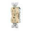 Arrow HartIndustrial Duplex Receptacle, Dual Control, #14-10 Awg 15A 125V, Ivory, 2-Pole, TR5262CDV