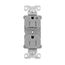 Arrow HartIndustrial Duplex Receptacle, Half Control, #14-10 Awg 15A 125V, Gray, 2-Pole, TR5262CHGY