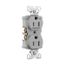 Arrow HartIndustrial Duplex Receptacle, Half Control, #14-10 Awg 15A 125V, Gray, 2-Pole, TR5262CHGY