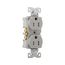 Arrow Hart Heavy-Duty Industrial Duplex Receptacle, #14-10 Awg 15A 125V, Gray, TR5262GY