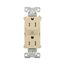 Arrow Hart Heavy-Duty Industrial Duplex Receptacle, #14-10 Awg 15A 125V, Ivory, TR5262V