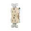 Arrow Hart Heavy-Duty Industrial Duplex Receptacle, #14-10 Awg 15A 125V, Ivory, TR5262V