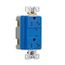 Tvss Receptacle, Led Indicat, #14-#10 Awg 20A, Bk & Sd Wire, 840J, 2 Recept, Blue, TR5360BLS