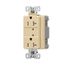 Tvss Receptacle, Led Indicat, #14-#10 Awg 20A, Bk & Sd Wire, 840J, 2 Recept, Ivory, TR5360VS